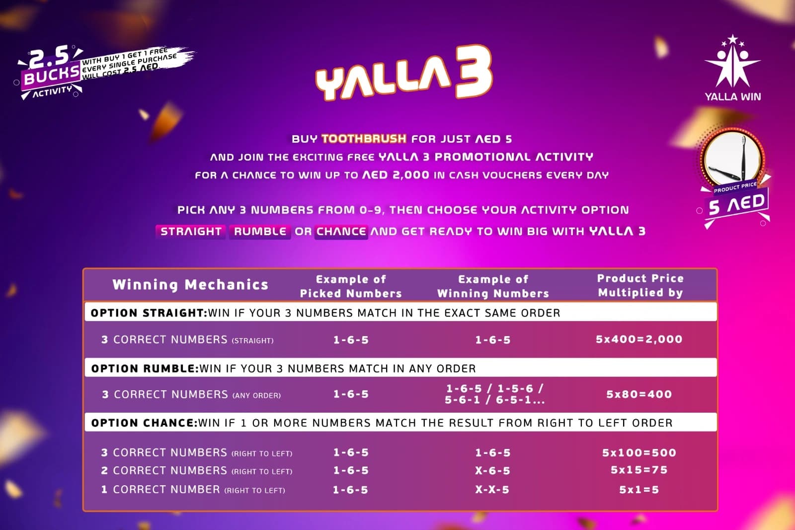 yalla 3 rules image